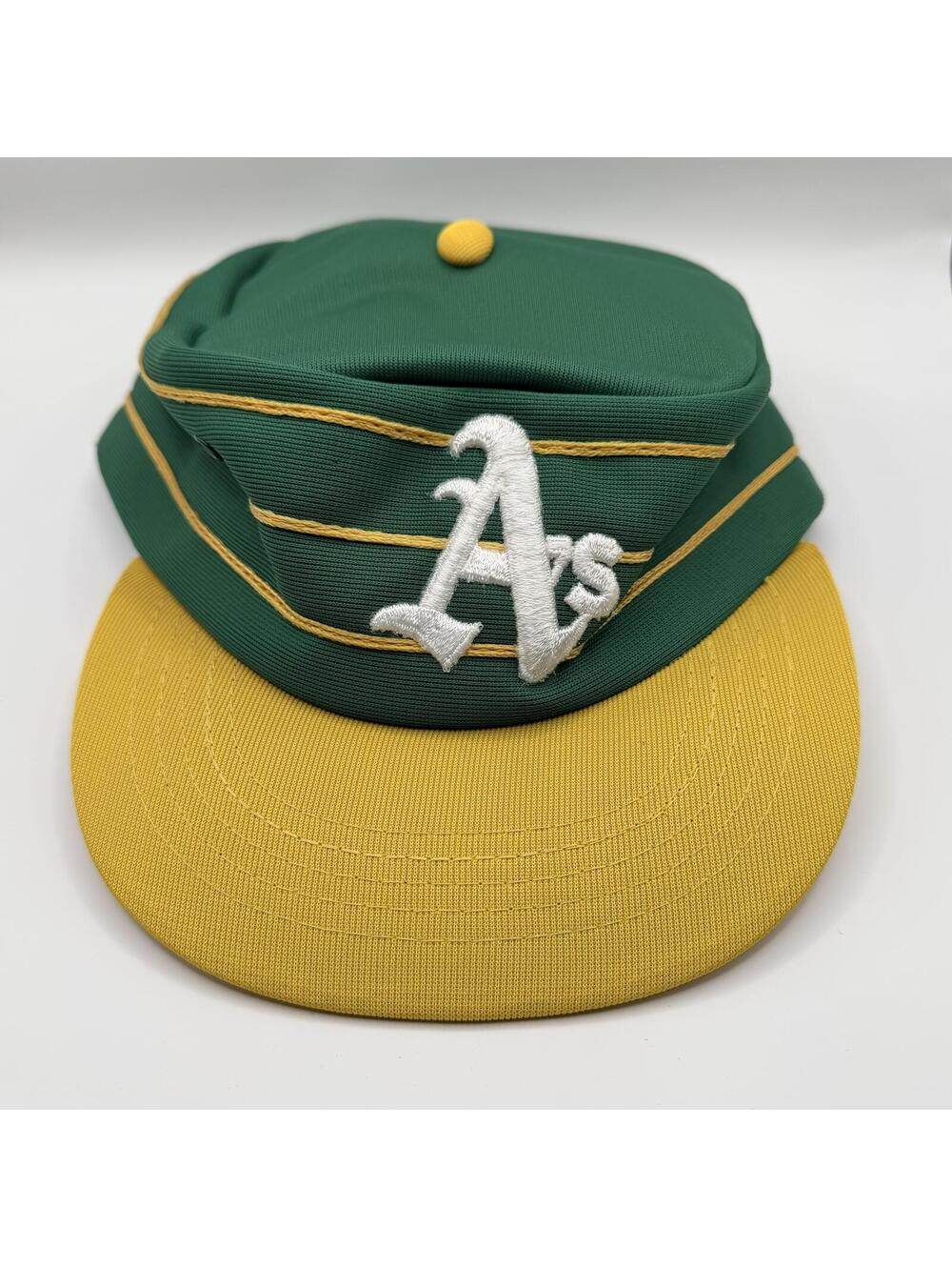 MLB Hat Green VTG 70s Oakland Athletic Snapback Pillbox